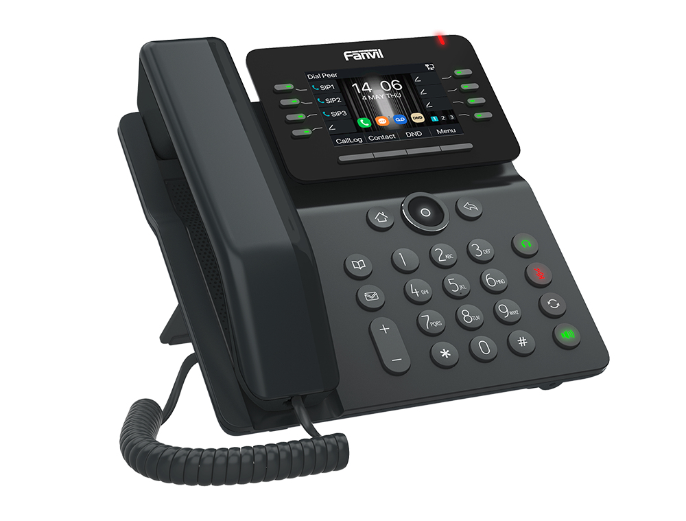 V63 TELÉFONO IP NEGRO 6 LÍNEAS LCD WIFI