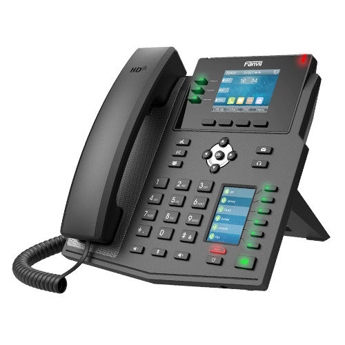 X4U TELÉFONO IP NEGRO 12 LÍNEAS LCD WIFI