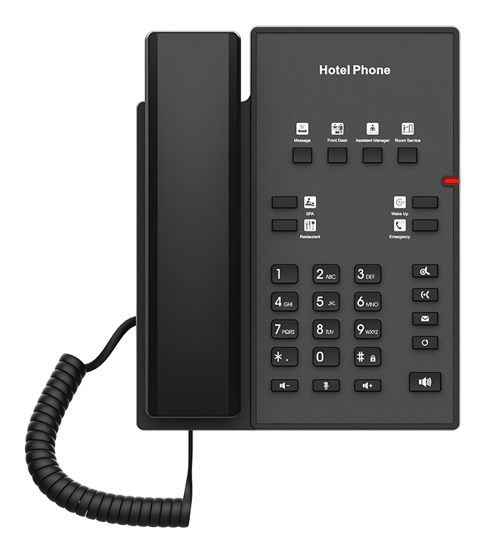 H1 TELÉFONO IP NEGRO 2 LÍNEAS