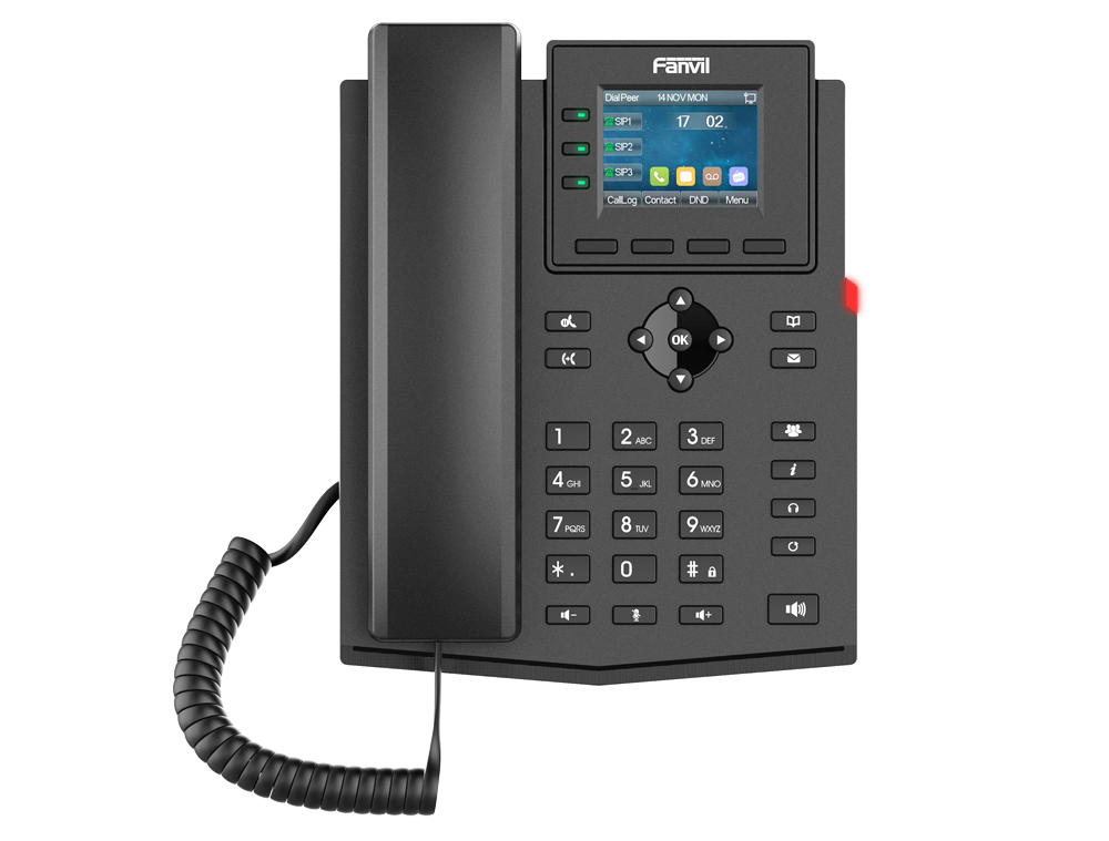 X303-2 TELÉFONO IP NEGRO 4 LÍNEAS LCD